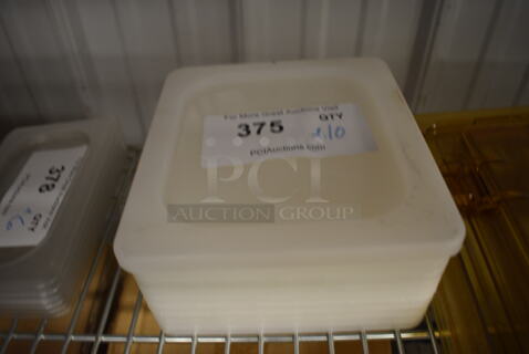 ALL ONE MONEY! Lot of 10 Poly 1/6 Size Drop In Bin Lids!