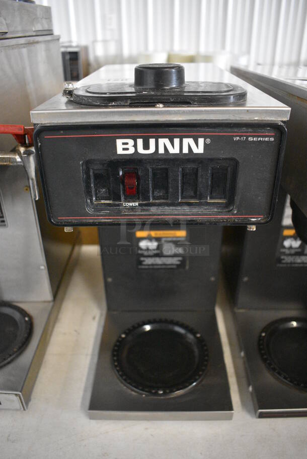 Bunn Model VP17-1 Metal Commercial Countertop Single Burner Coffee Machine. 120 Volts, 1 Phase. 8x18x18