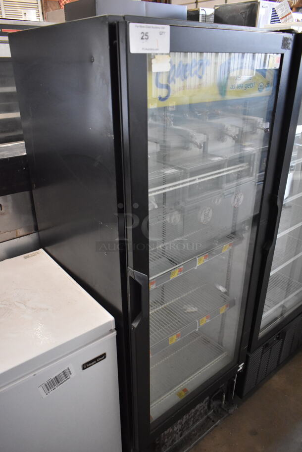 Beverage Air LV12-1-B Metal Commercial Single Door Reach In Cooler Merchandiser w/ Poly Coated Racks. 115 Volts, 1 Phase. Tested and Powers On But Does Not Get Cold - Image 2 of 4