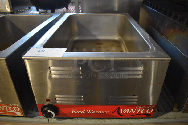 Avantco 177W50 Stainless Steel Commercial Countertop Food Warmer. 120 Volts, 1 Phase. 14.5x23x9. Tested and Working!