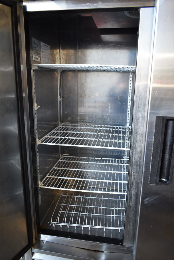 Blue Air BSR49 Stainless Steel Commercial 2 Door Reach In Cooler w/ Poly Coated Racks on Commercial Casters. 115 Volts, 1 Phase. Tested and Working! - Image 5 of 7