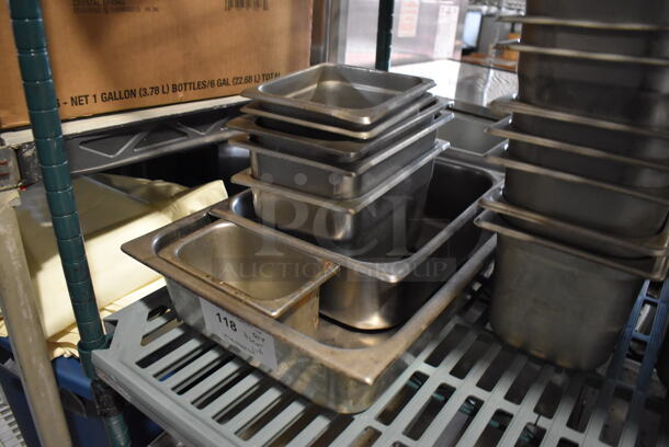 ALL ONE MONEY! Tier Lot of Various Metal Including Cylindrical Bins and Drop In Bins. Includes 1/6x6, 1/2x6 - Image 9 of 12