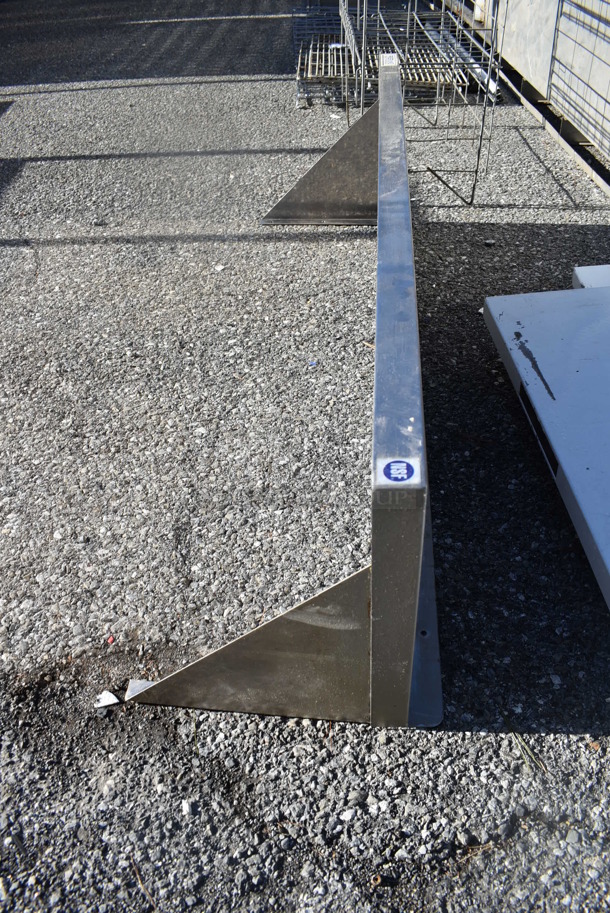 Stainless Steel Shelf w/ Wall Mount Brackets. 48x14x14 - Image 2 of 3