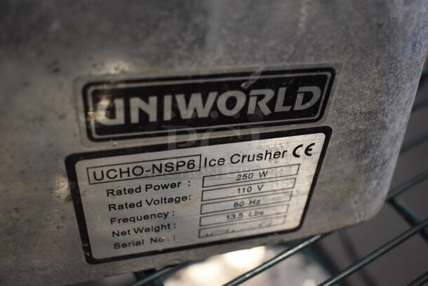 Uniworld UCHO-NSP6 Metal Commercial Countertop Ice Crusher. 110 Volts, 1 Phase. 7x16x10. Tested and Working! - Image 4 of 5
