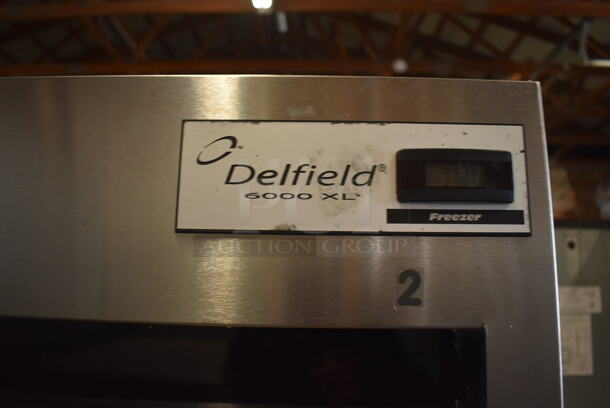 Delfield 6000 XL Stainless Steel Commercial 2 Door Reach In Freezer. 51x32x75. Tested and Working! - Image 3 of 5