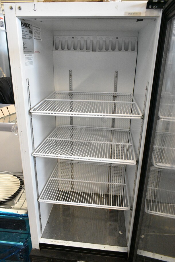 Habco SE12 Metal Commercial Single Door Reach In Cooler Merchandiser w/ Poly Coated Racks. 115 Volts, 1 Phase. Tested and Working! - Image 3 of 4