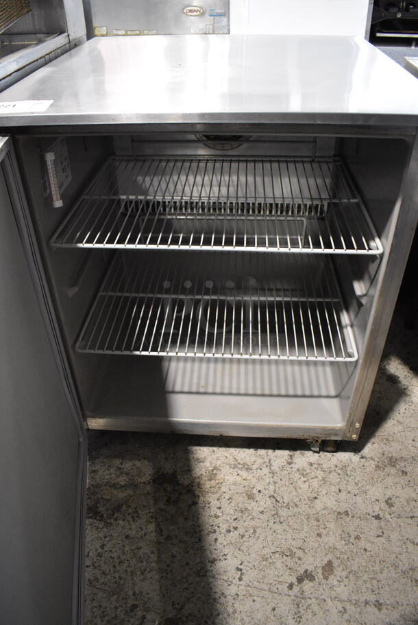 Victory UR-27-SST Stainless Steel Commercial Single Door Undercounter Cooler on Commercial Casters. 115 Volts, 1 Phase. 27x30x34. Tested and Powers On But Does Not Get Cold - Image 4 of 6