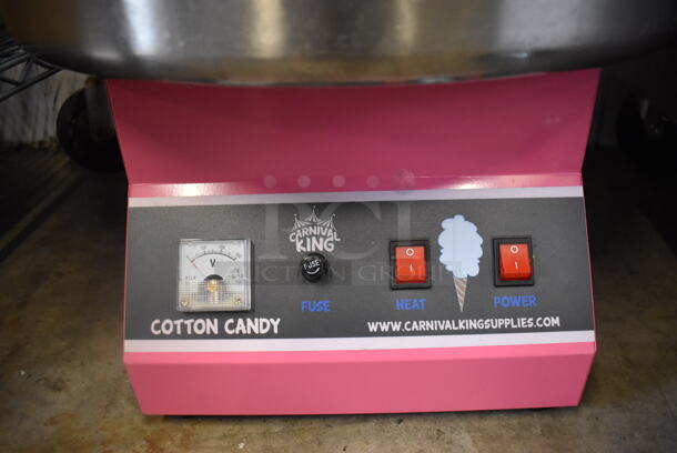 LIKE NEW! Carnival King 382CCME21 Stainless Steel Commercial Countertop Cotton Candy Machine. Unit Was Used a Few Times at a Trade Show as a Demonstration.  110 Volts, 1 Phase. 20.5x20.5x15. Tested and Working! - Image 2 of 6
