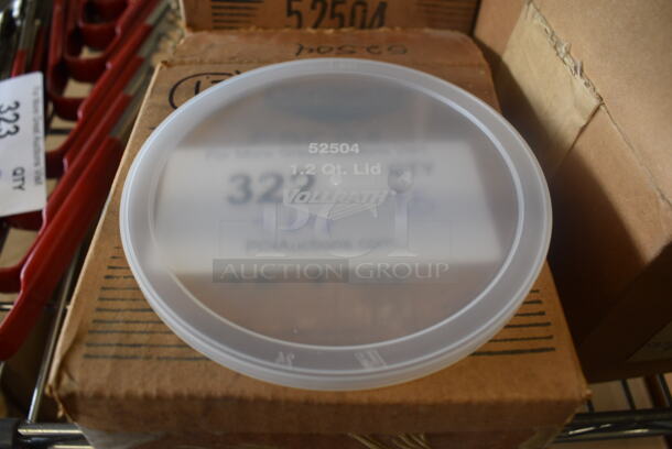 ALL ONE MONEY! Lot of 25 BRAND NEW IN BOX! Vollrath Clear Poly Round Crock Lids. 5.25x5.25x0.5