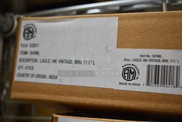 5 Boxes of 6 BRAND NEW SCRATCH AND DENT! Items; SVHML American Metalcraft SVHML 1.5 oz. Hammered Stainless Steel Vintage Ladle. 5 Times Your Bid! - Image 6 of 7