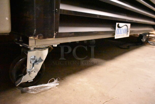 BRAND NEW SCRATCH AND DENT! 2024 Avantco 178GDS47HCB Metal Commercial Black Sliding Glass Door Merchandiser Refrigerator with LED Lighting and Poly Coated Racks on Commercial Casters. 115 Volts, 1 Phase. Tested and Working! - Image 4 of 7