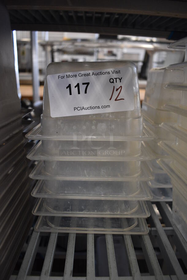 ALL ONE MONEY! Lot of 12 Clear Poly 1/6 Size Drop In Bins. 1/6x4 - Image 3 of 3