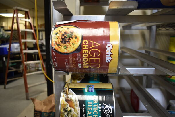 Metal Commercial #10 Can Rack. Does Not Include Contents. (dish room) - Image 4 of 8