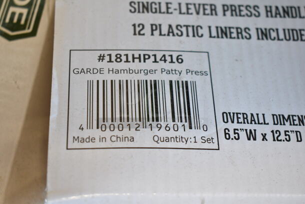 BRAND NEW SCRATCH AND DENT! Garde 181HP1416 High-Output 1/4 lb. and 1/6 lb. Hamburger Patty Molding Press - Image 3 of 3