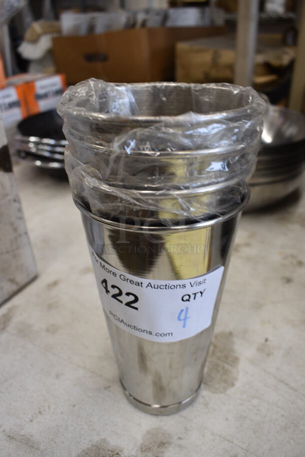4 BRAND NEW IN BOX! Stainless Steel Mixing Cups. 4x4x7. 4 Times Your Bid! - Image 1 of 2
