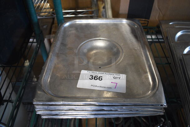 7 Stainless Steel 1/2 Size Drop In Bin Lids. 7 Times Your Bid! - Image 1 of 2