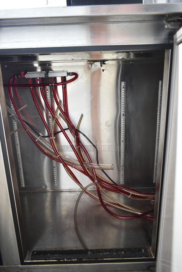Glastender BB84-R1-BS(LRR) Metal Commercial 3 Door Back Bar Cooler. 115 Volts, 1 Phase. Tested and Working! - Image 7 of 11