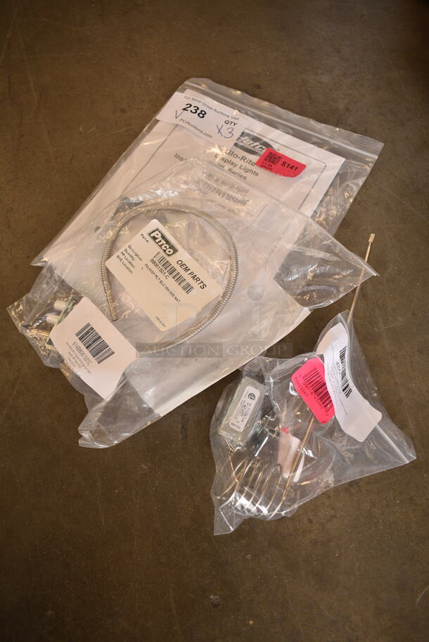 3 BRAND NEW SCRATCH AND DENT! Items; 614B8061501C Pitco B8061501-C Pg,Assy Plt Elc Ign Sns Nat, 413R0201259G00 Hatco R02.01.259G.00 Digital Controller and 48AA11163 American Range A11163 Convection Oven Thermostat. 3 Times Your Bid! - Image 1 of 5