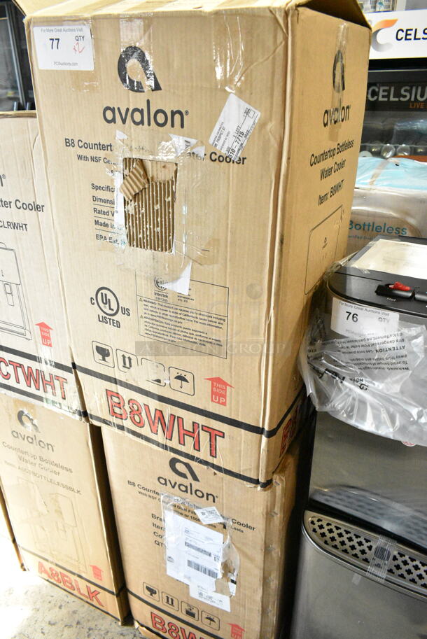 2 BRAND NEW IN BOX! Avalon B8WHT Countertop Touchless Bottleless Water Cooler. 115 Volts, 1 Phase. 2 Times Your Bid!  - Image 2 of 4