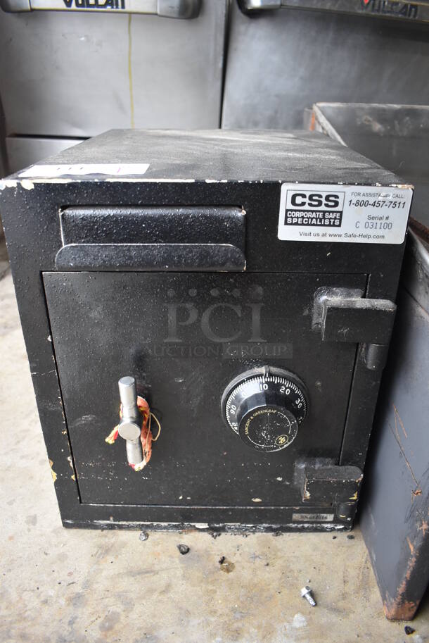 Corporate Safe Specialists Metal Single Compartment Safe. Comes w/ Combination! 13x18x15