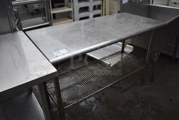 Stainless Steel Table w/ Wire Under Shelf. 50x24x36