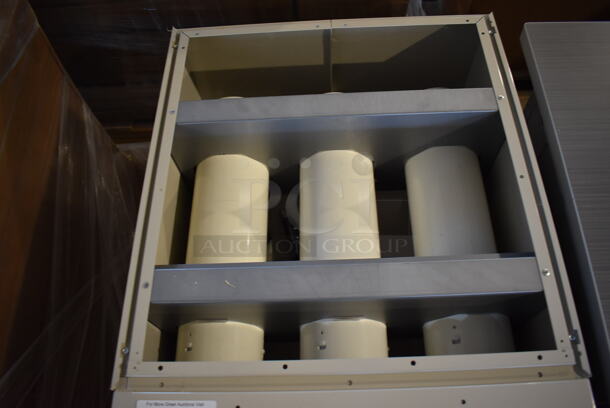 BRAND NEW! Royston Metal Soda Station w/ 3 Cup Dispensers and 2 Doors. 24x31x27 - Image 4 of 5