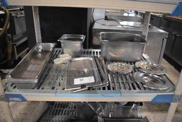 ALL ONE MONEY! Lot of Stainless Steel Lids, Trays, Etc.