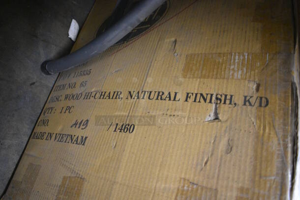 BRAND NEW IN BOX! Wood Pattern Hi Chair - Image 2 of 3