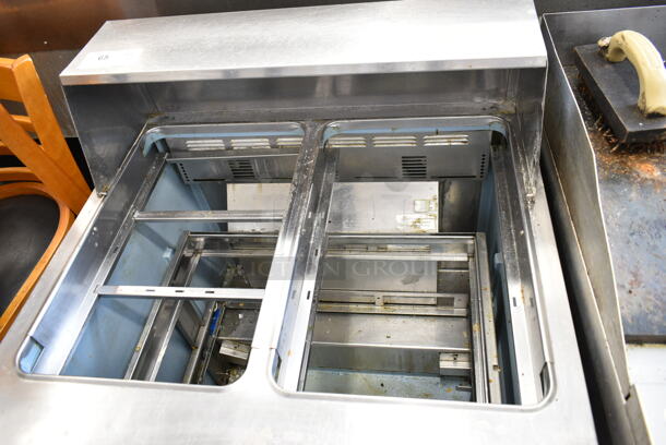 Delfield Stainless Steel Commercial Prep Table. Missing Bottom Drawer and Lid. Tested and Powers On But Does Not Get Cold - Image 2 of 6