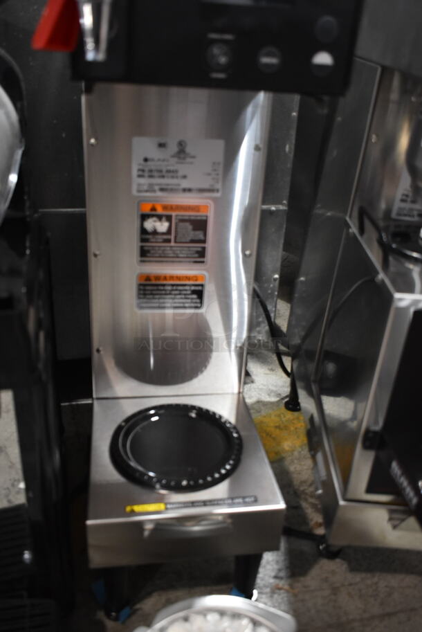 BRAND NEW SCRATCH AND DENT! 2024 Bunn SINGLE AXIOM 15 Stainless Steel Commercial Countertop Single 1 Gallon Coffee Brewer w/ Hot Water Dispenser, Metal Brew Basket and Server Satellite. 120 Volts, 1 Phase.  - Image 6 of 8