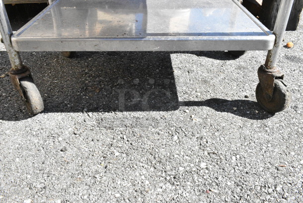 Metal 3 Tier Cart on Commercial Casters. (out back) - Image 2 of 2