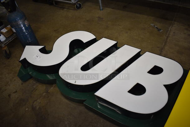 Metal Subway Sign. 136x9x36 - Image 3 of 4
