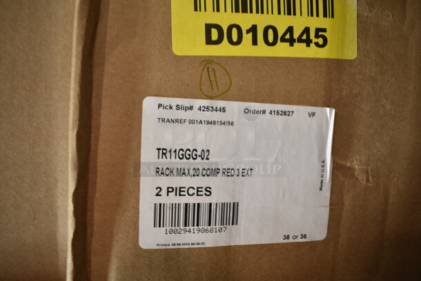 PALLET LOT of 14 BRAND NEW Boxes Including 3 Boxes of Vollrath TR6BBB Traex Full-Size 25-Compartment 7 7/8" Glass Rack and 11 Vollrath TR11GGG-02 Traex Rack Max Full-Size 20-Compartment 7 7/8" Glass Rack. 14 Times Your Bid!  - Image 4 of 4
