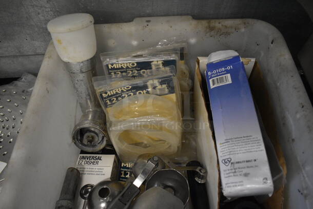 ALL ONE MONEY! Lot of Various Items Including Spades, Scoopers, Meat Grinder, Mirro Seals in White Poly Bin! - Image 2 of 4