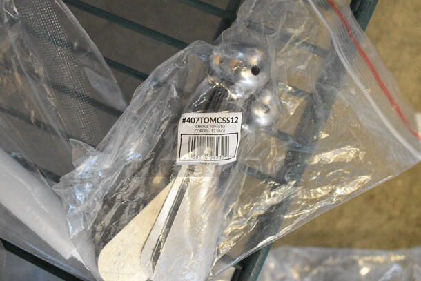 5 BRAND NEW SCRATCH AND DENT! Items Including Regency 600FGNZ610 6" Long Swivel Gooseneck Spout with 2 GPM Aerator, 407SKMRMAN11 Choice 11" Stainless Steel Wok Skimmer, 554TRNSD94 Backyard Pro 9" x 4" High Heat Solid Turner with Black Handle, 407TOMCSS12 Choice Tomato Corer with Stainless Steel Handle - 12/Pack, Monin Pumps. 5 Times Your Bid!  - Image 10 of 12