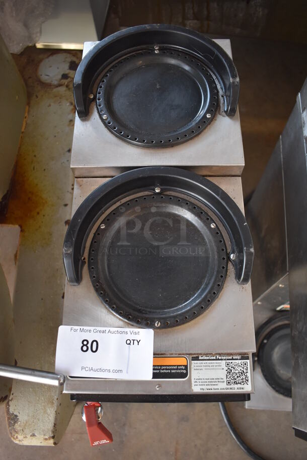 2013 Bunn AXIOM-3 Stainless Steel Commercial Countertop 3 Burner Coffee Machine w/ Hot Water Dispenser and Metal Brew Basket. 120/208-240 Volts, 1 Phase. 8.5x21x21 - Image 4 of 6