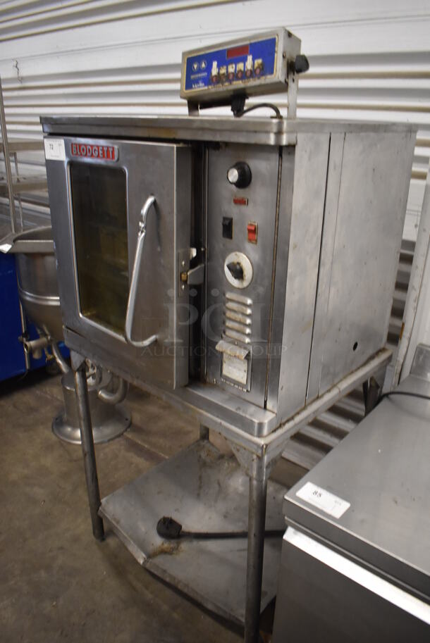 Blodgett CTB-1 Stainless Steel Commercial Electric Powered Half Size Convection Oven w/ Merlin Timer, View Through Door, Metal Oven Racks and Under Shelf. 208/220 Volts, 1 Phase. 30x26x65 - Image 2 of 10