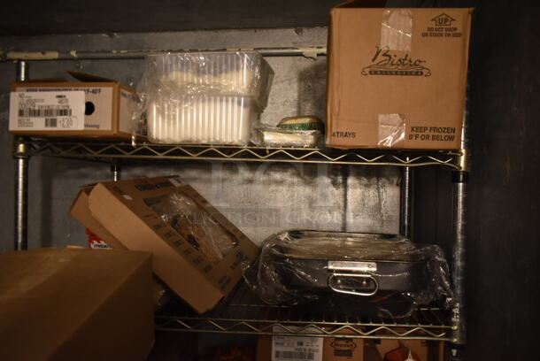 4 Various Shelving Units. Does Not Come w/ Contents. BUYER MUST REMOVE: BUYER MUST DISMANTLE. PCI CANNOT DISMANTLE FOR SHIPPING. PLEASE CONSIDER FREIGHT CHARGES. 4 Times Your Bid! (dish room) - Image 4 of 8