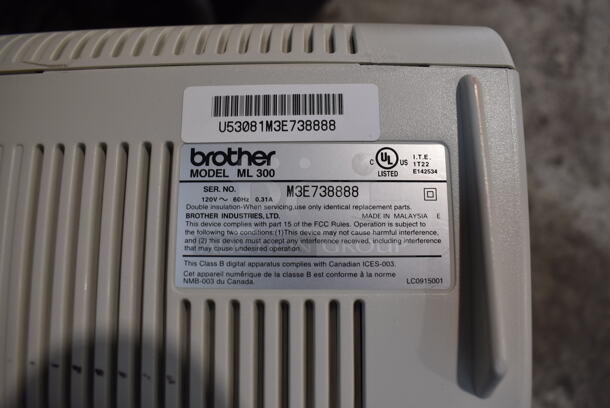 Brother ML300 Countertop Typewriter. 17x15x6 - Image 5 of 5