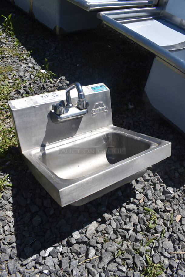 Advance Tabco Stainless Steel Wall Mount Hand Sink w/ Faucet - Image 2 of 4