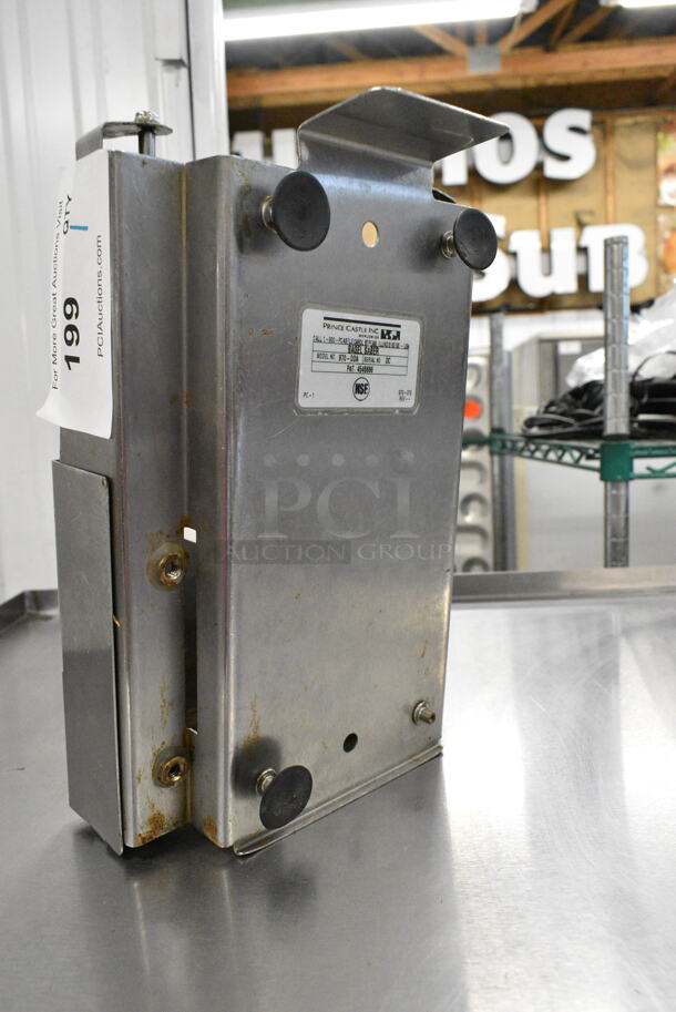Prince Castle 970-DDA Stainless Steel Commercial Countertop Bagel Slicer.  - Image 3 of 4