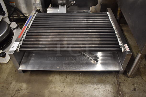 Standex HRS-75 5T Commercial Stainless Steel Countertop Hot Dog Roller Grill. 208/240V, 1 Phase.