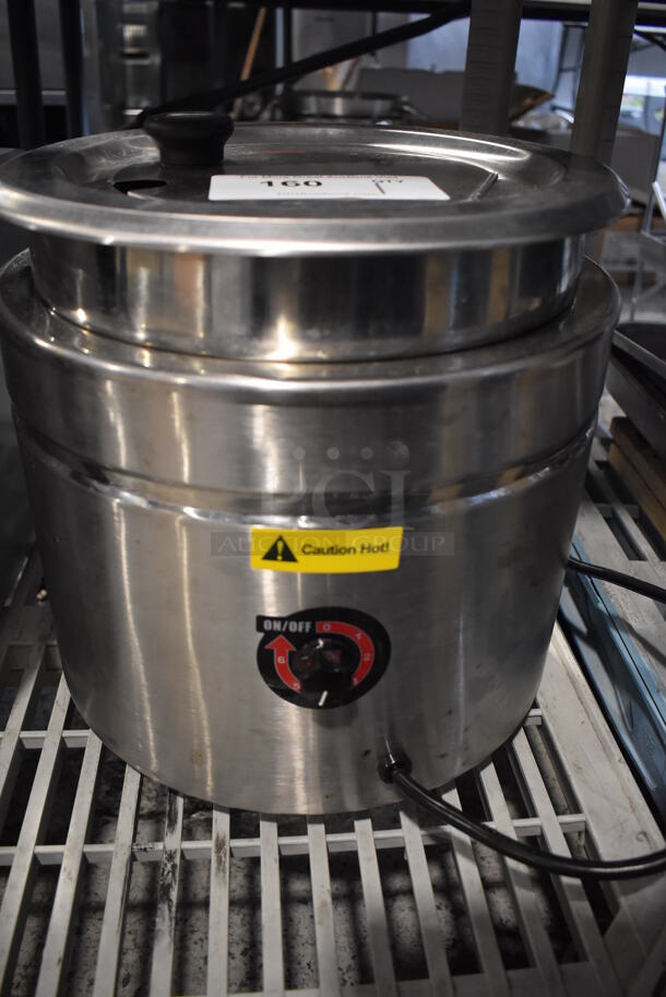 SK-10S Stainless Steel Commercial Countertop Soup Kettle Food Warmer. 120 Volts, 1 Phase. 13x13x13. Tested and Working!