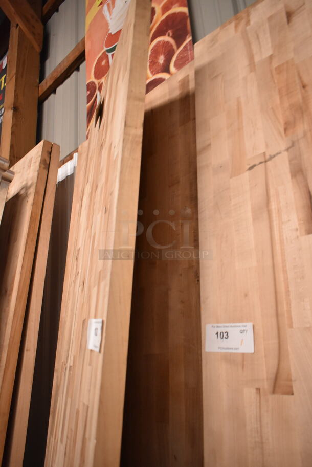 2 BRAND NEW SCRATCH AND DENT! Regency Wooden Butcher Block Tabletop. 2 Times Your Bid! - Image 4 of 4