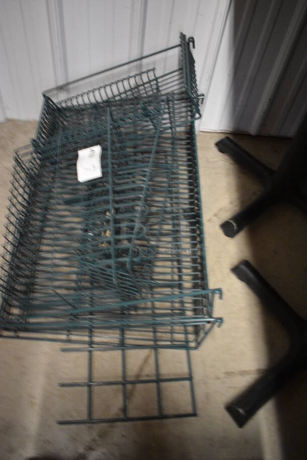 ALL ONE MONEY! Lot of Green Poly Coated Pieces To Wall Mount Storage Unit! - Image 3 of 3