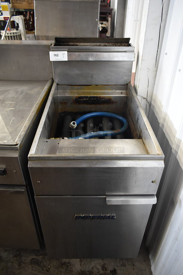 Imperial IFS-75 Stainless Steel Commercial Floor Style Natural Gas Powered 75 Pound Capacity Deep Fat Fryer. 175,000 BTU. - Image 1 of 7