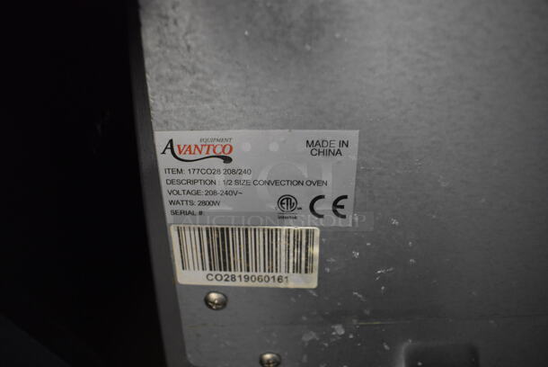 Avantco 177CO28 Stainless Steel Commercial Countertop Electric Powered Half Size Convection Oven w/ View Through Door and Metal Oven Racks. 208-240 Volts, 1 Phase. 23x22x20 - Image 6 of 7