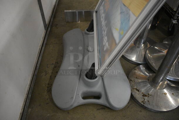 Gray Floor Style Sidewalk Sign. 31x20x44 - Image 3 of 4