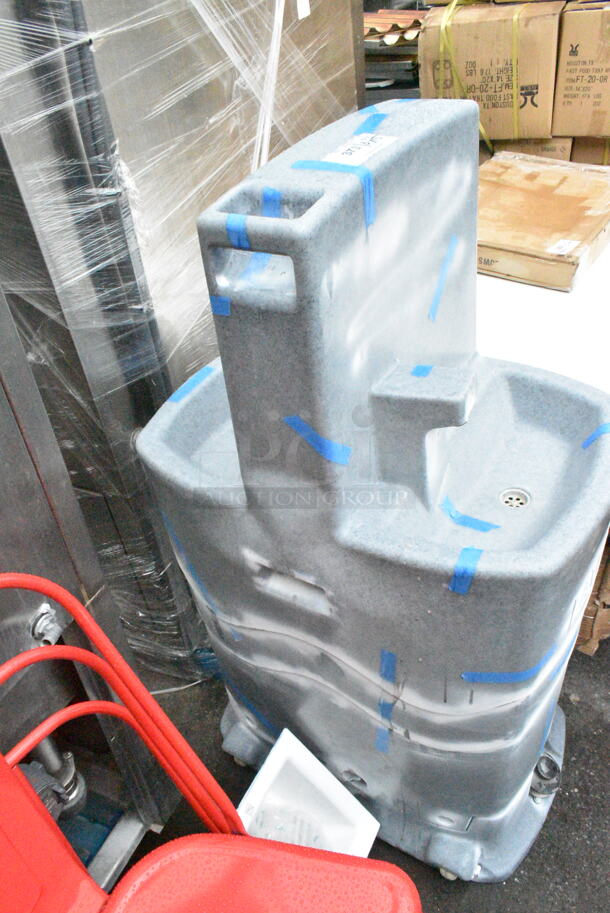 BRAND NEW SCRATCH AND DENT! Lavex Gray Portable Sink - Image 4 of 9