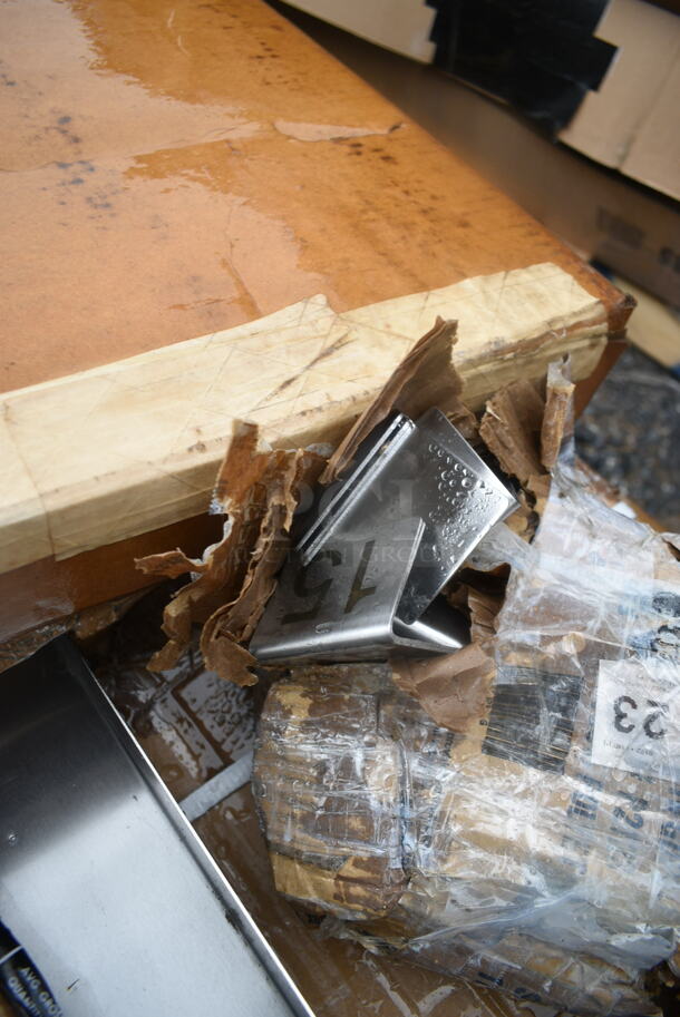 5 BRAND NEW SCRATCH AND DENT! Items Including Flat PX23 Post, Metal Countertop Table Numbers. 5 Times Your Bid! May Be Missing Pieces.  - Image 8 of 9